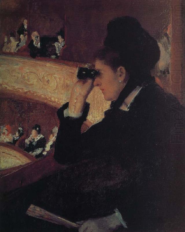 Mary Cassatt the girl wear  black dress at the theater china oil painting image